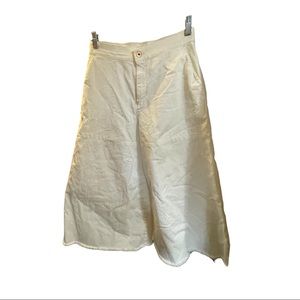 Off white flare crop pants - like new!
